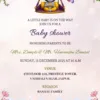 seemantham ceremony invitation card with traditional Indian baby shower design for parents to be