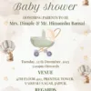 baby shower invitation card design with elegant pastel theme for parents to be