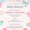 cute pastel baby shower invitation card design