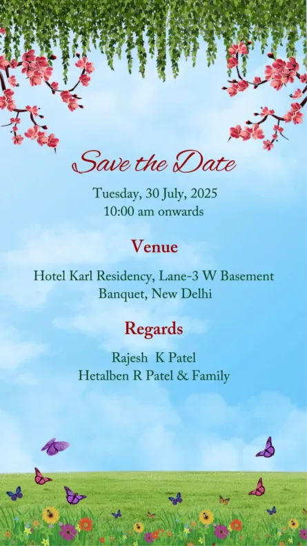 baby shower invitation card design with floral decorations and elegant Indian theme