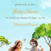 Elegant baby shower invitation card design for parents to be