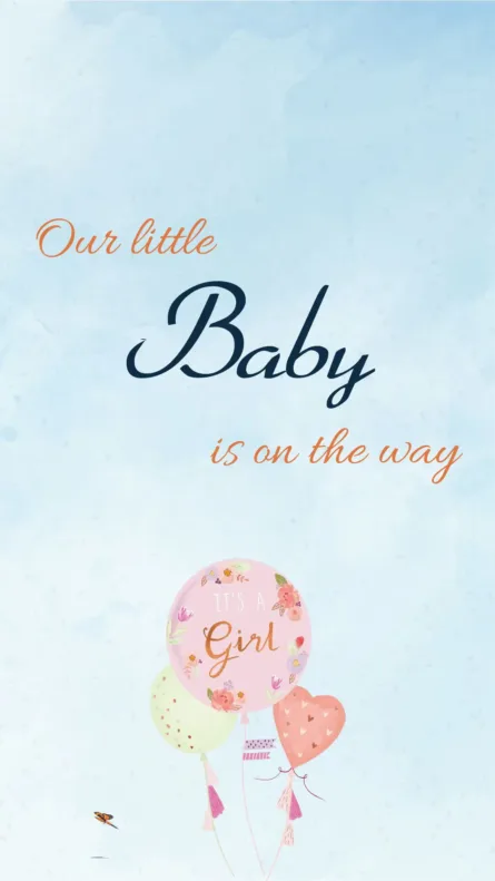 its a girl baby shower invitation pastel balloon theme elegant design