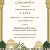 royal seemantham invitation golden arch temple theme baby shower card