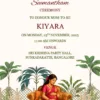 cream seemantham invitation traditional baby shower ceremony card