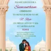 Seemantham ceremony invitation floral arch Indian baby shower card