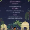 night seemantham ceremony invitation card elegant baby shower design