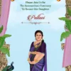 traditional seemantham invitation temple theme south indian baby shower card