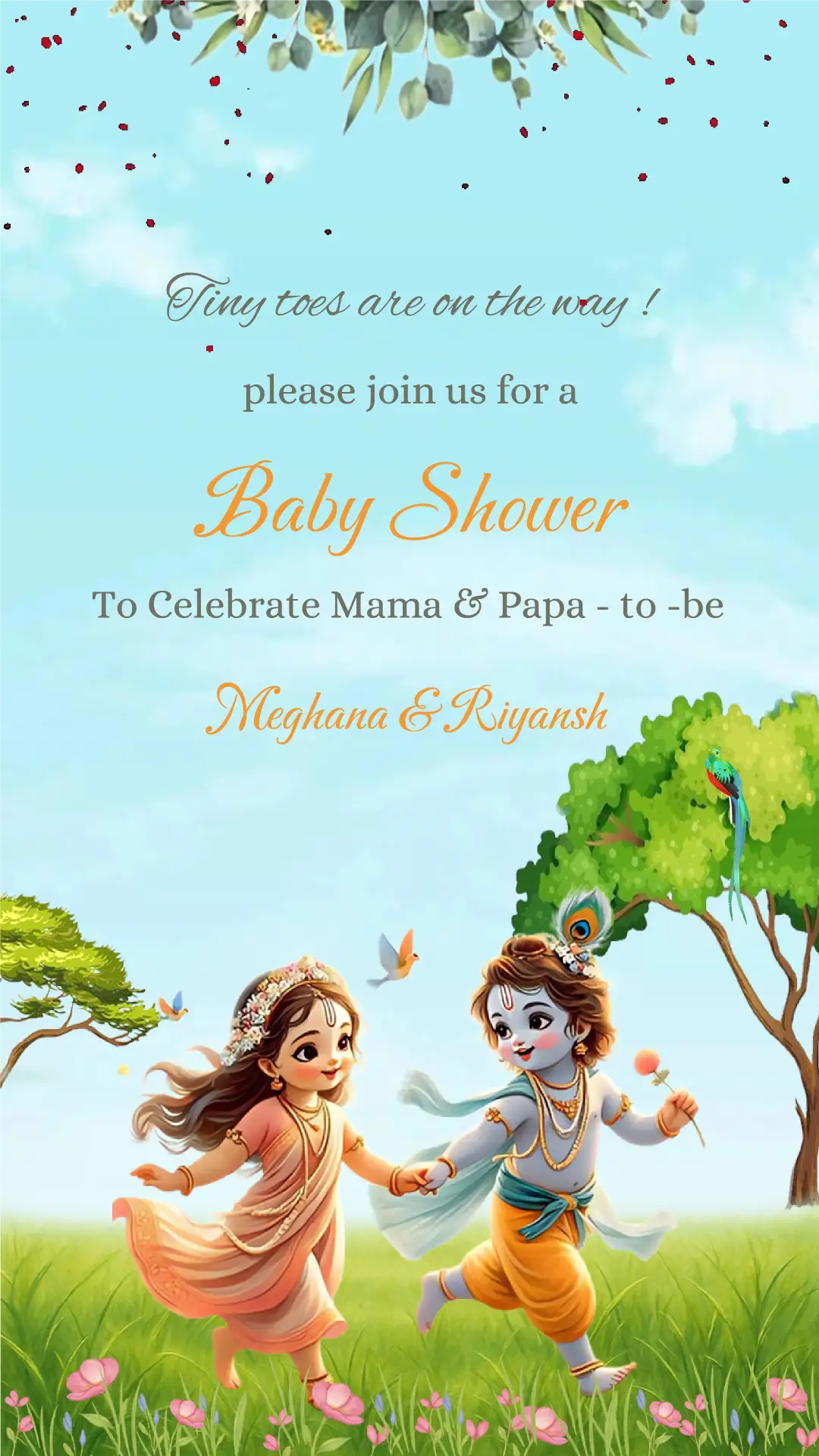 indian-baby-shower-invitation-card-01 Elegant baby shower invitation card design for parents to be